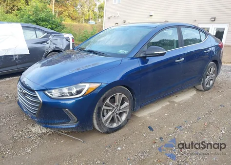2017 Hyundai Elantra Limited z USA, uszkodzony, nr VIN 5NPD84LF6HH040387